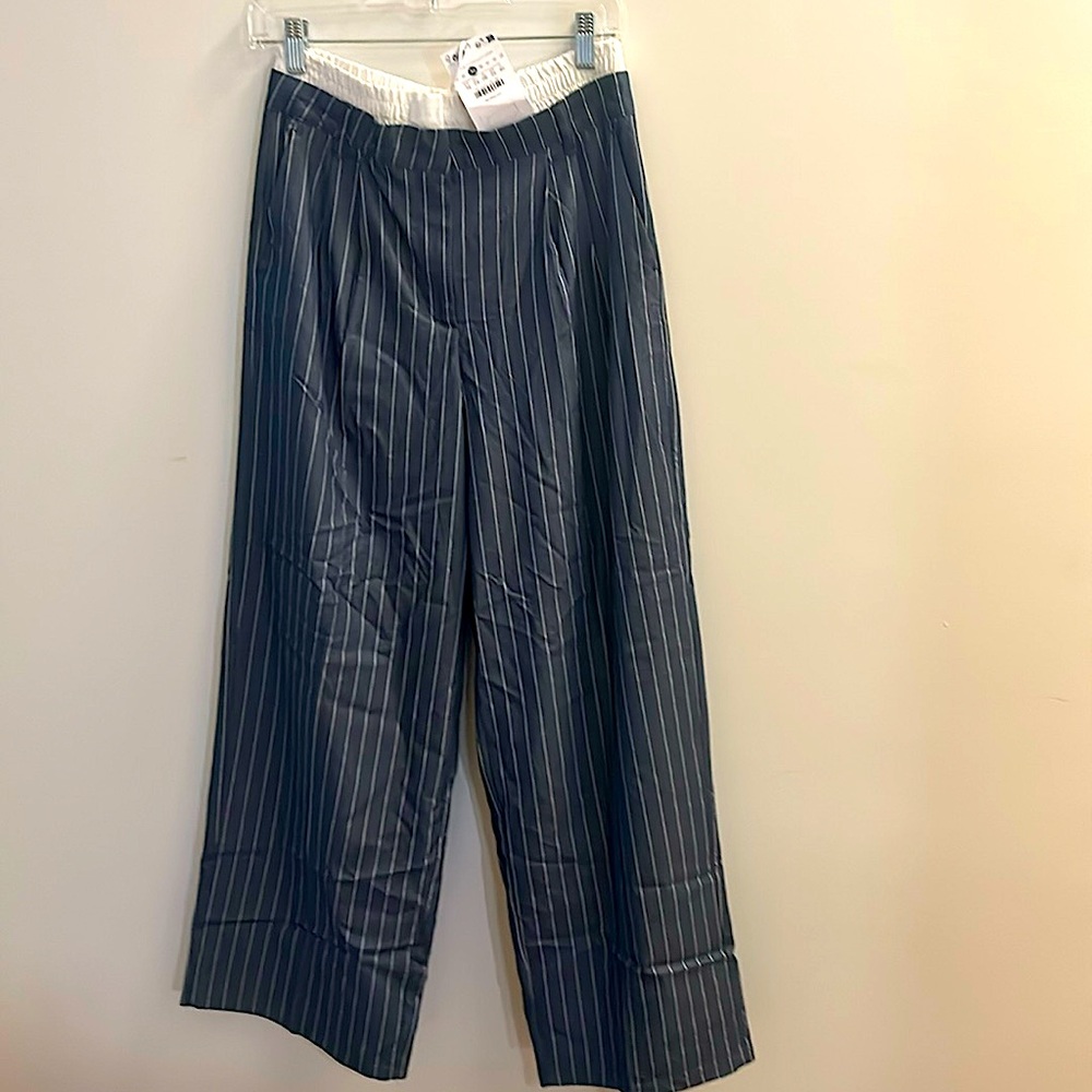 Bershka stripe boxer pant- size 4 new w tags